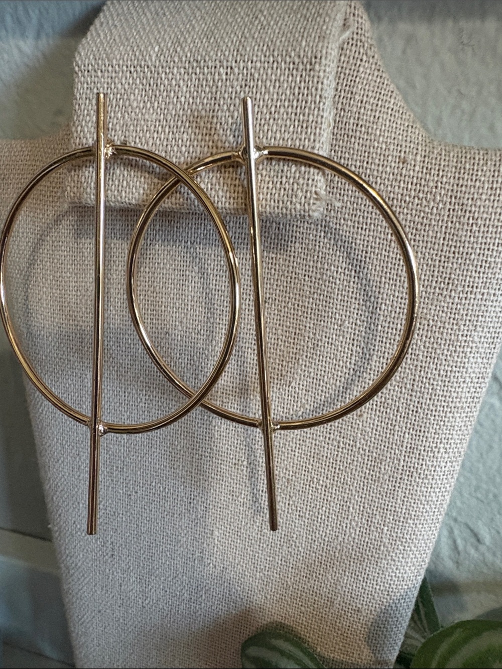 Plunder Rose Gold Geometric Circle Drop Earrings